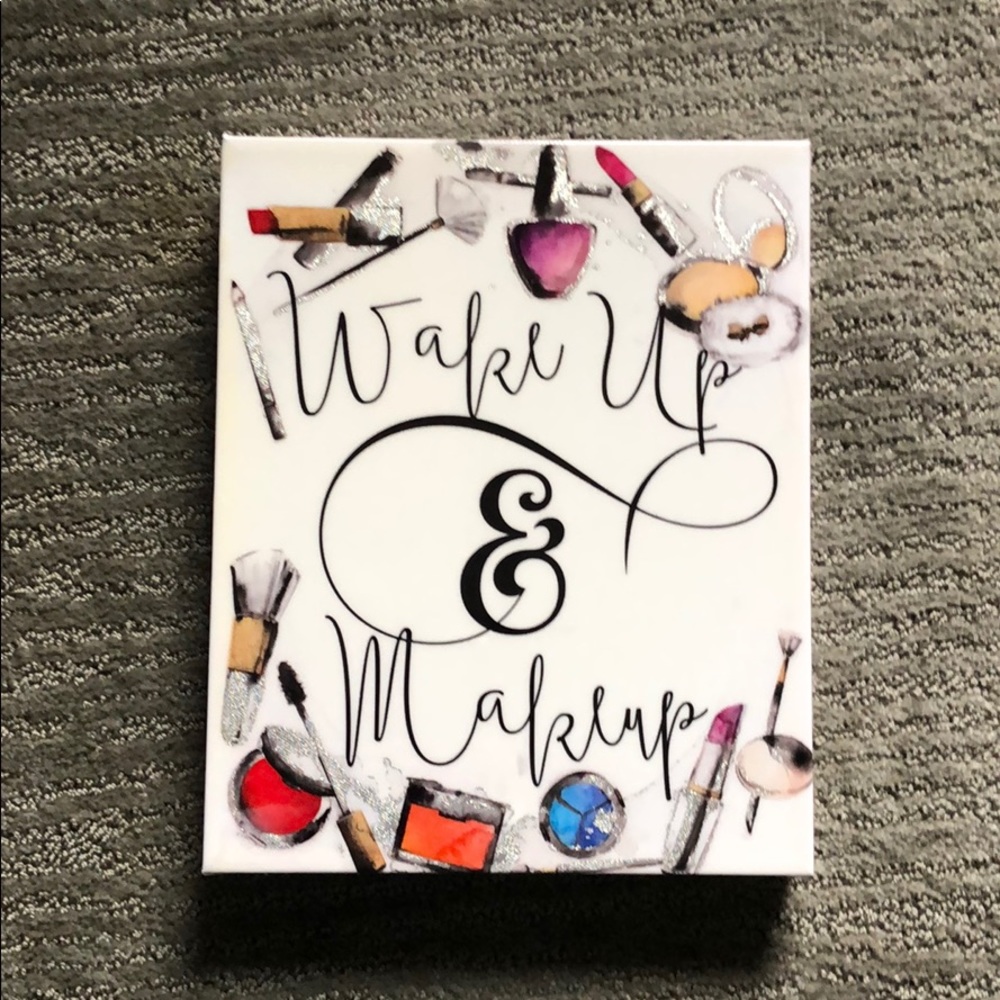 Makeup wall art.